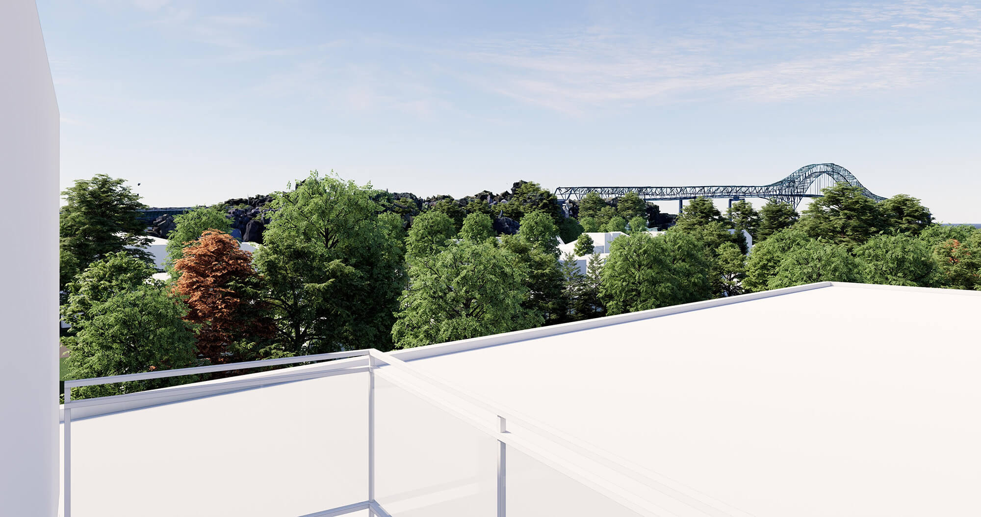 Vue du 7e étage du bâtiment B
